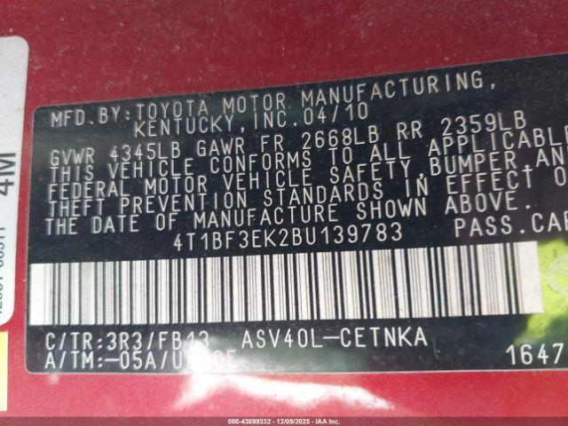 Toyota Camry Le Image 10