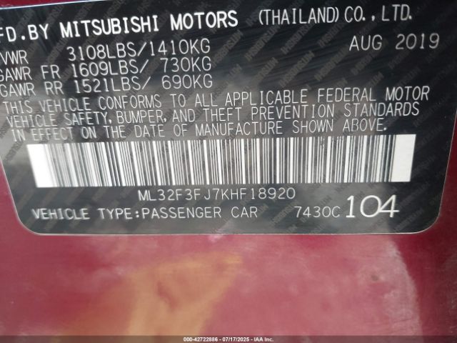 Mitsubishi Mirage Es Image 4