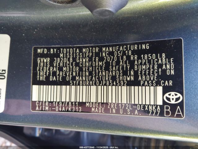 Toyota Corolla Le Image 13