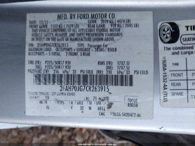 Ford Fusion Sel Image 10